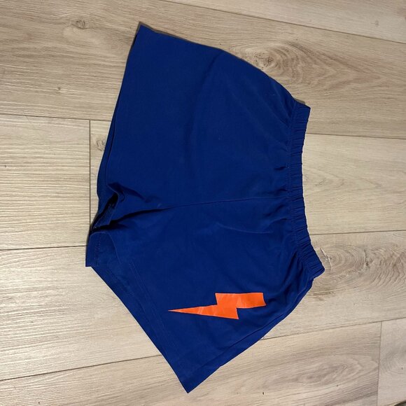 Shein Royal Blue Shorts | Orange Lightning Bolt | Size XS | $8 - Picture 1 of 3